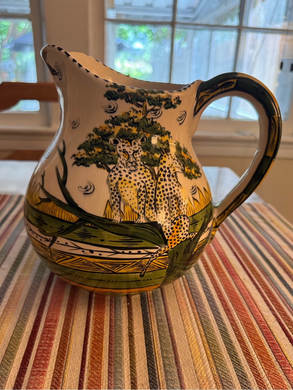 Penzo Zimbabwe large pitcher, one of a kind. 8x9 like new